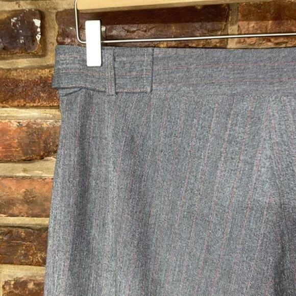 Luciano Dante Gray Striped Wide Leg Dress Pants Trousers Women's Size 10 - Picture 7 of 9